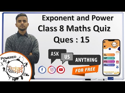 Q.15  The value of (2/3)⁰ is: I Class 8th Maths I Exponent and Powers