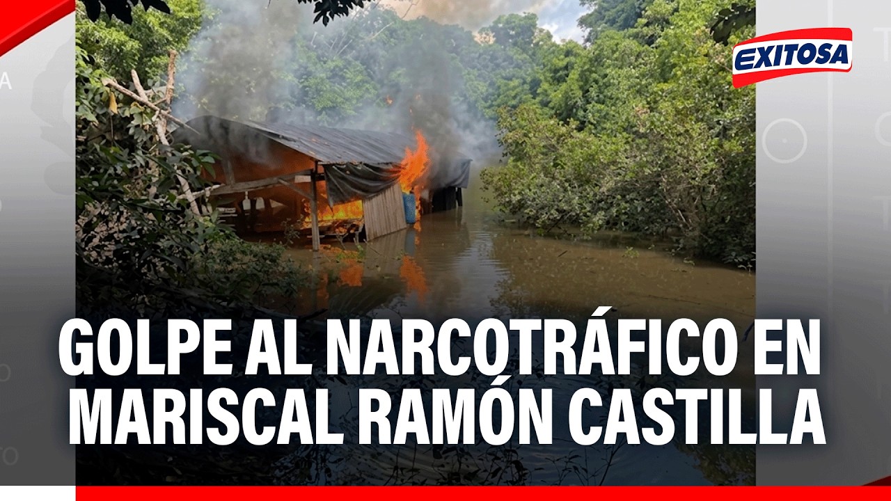 🔴🔵 Operativo contra la minería ilegal en Ramón Castilla destruye dragas, laboratorios y campamentos