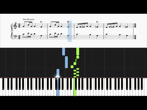 Mozart - Andante in C major, K.1a (Piano Tutorial)