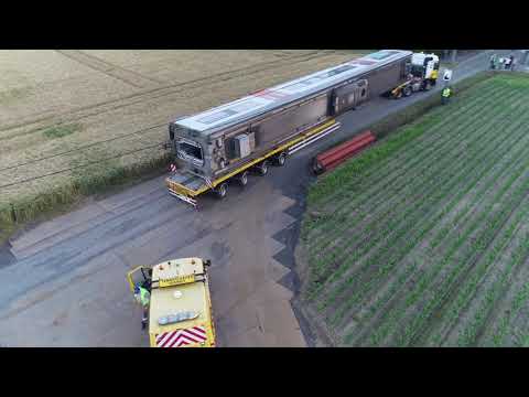 Transport treinramp Neufvilles