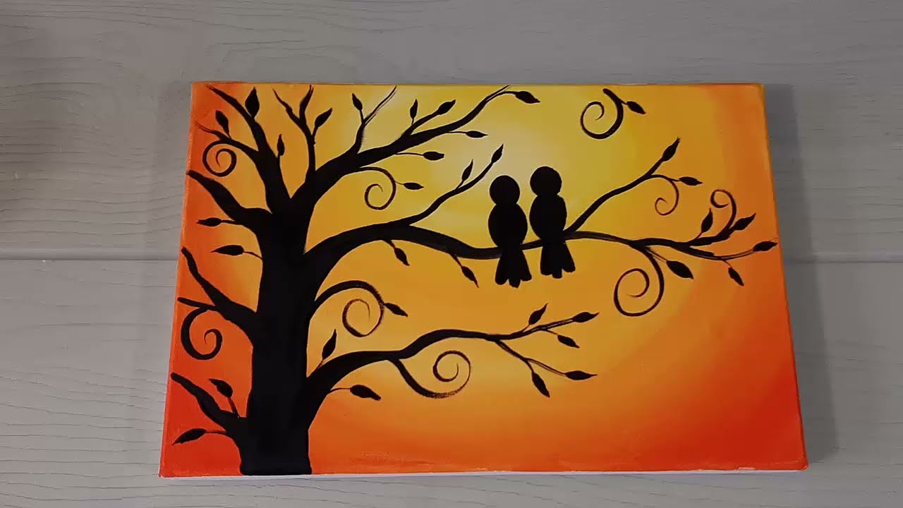 Como Pintar un Cuadro Fácil con Pintura Acrílica