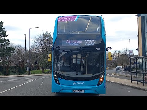DIRECT+SCENIC: Service X20 Arriva Buses UK 7569/SK72 CVJ To Alnwick via Ashington