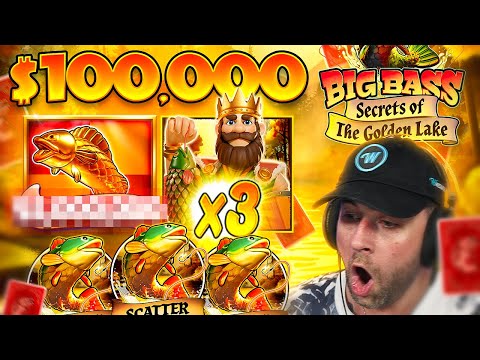 SPINNING in a CRAZY $100,000 BONUS on the *NEW* BIG BASS SECRETS OF THE GOLDEN LAKE!! (Bonus Buys)
