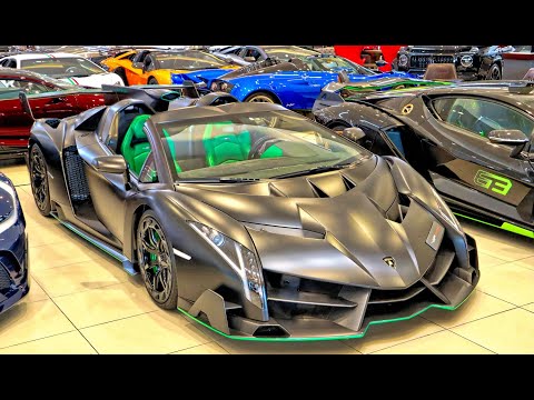VIP MOTORS DUBAI – Hypercar Paradise! VENENO ROADSTER, Sian, Bugatti Divo, Pagani