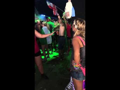 Keelin signing the words to Gareth Emery's "U" to Monica, a beautiful deaf girl at T