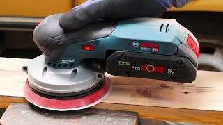 Miniatura del v&iacute;deo sobre Bosch GEX 18V-125 vs DeWalt DCW210N vs Makita DBO180Z