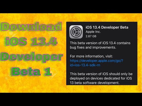 Download iOS 13.4 Developer Beta 1 . How to download iOS 13.4 Beta 1