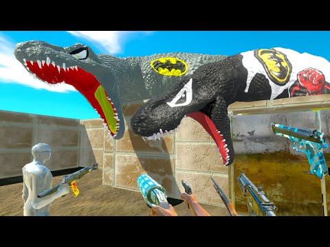 FPS PERSPECTIVE vs ALL DINOSAURS in DEADLY MAZE - Animal Revolt Battle Simulator