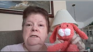 Crochet chenille rabbit