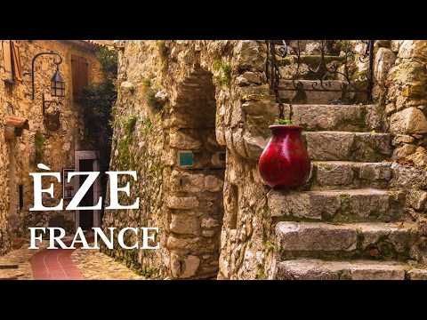 EZE FRENCH VILLAGE WALKING TOUR – ONE OF THE MOST BEAUTIFUL VILLAGES IN FRANCE – 4K