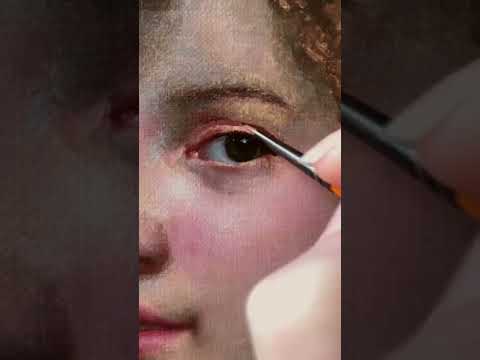 Oil painting portrait 🎨 (after Bouguereau) #shorts