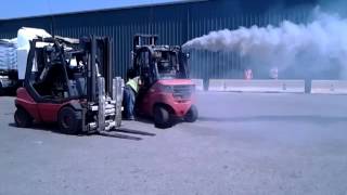 Kellogg garden products...forklift on fire