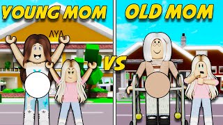 YOUNG Mom Vs. OLD Mom.. (Roblox Brookhaven)