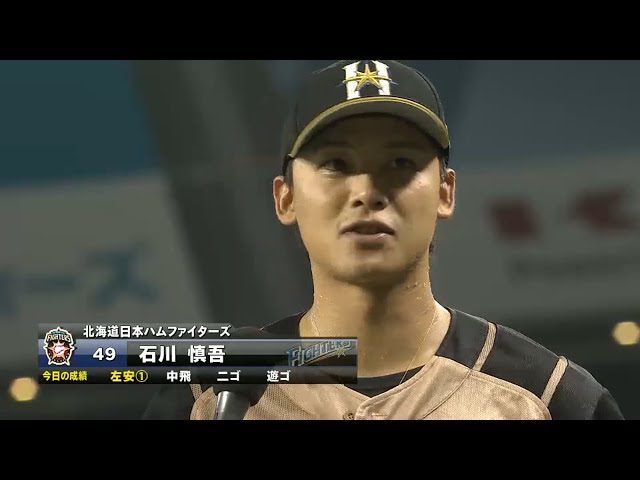 ファイターズ・石川慎選手ヒーローインタビュー 2015/8/12 L-F