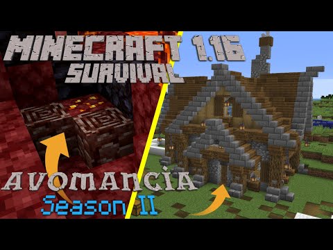 Avomance - Minecraft 1.16 Survival: How to Enchant  - How to Get Netherite & How to Build a House (Avomancia)