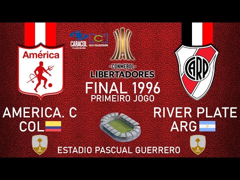 Final Libertadores 1996 America de Cali 1 x 0 River Plate - Jogo Ida CARACOL RCN