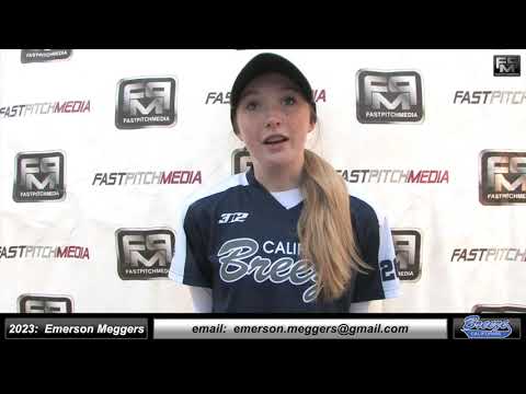 2023 Emerson Meggers 3.71 GPA - Lefty Hitting Shortstop Softball Skills Video - Ca Breeze