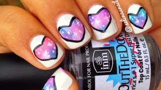 Galaxy Hearts Nail Art Tutorial (Re-upload)