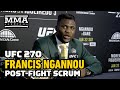 Francis Ngannou Reacts to Dana White Not Putting Belt Around His Waist | UFC 270 | MMA Fighting
