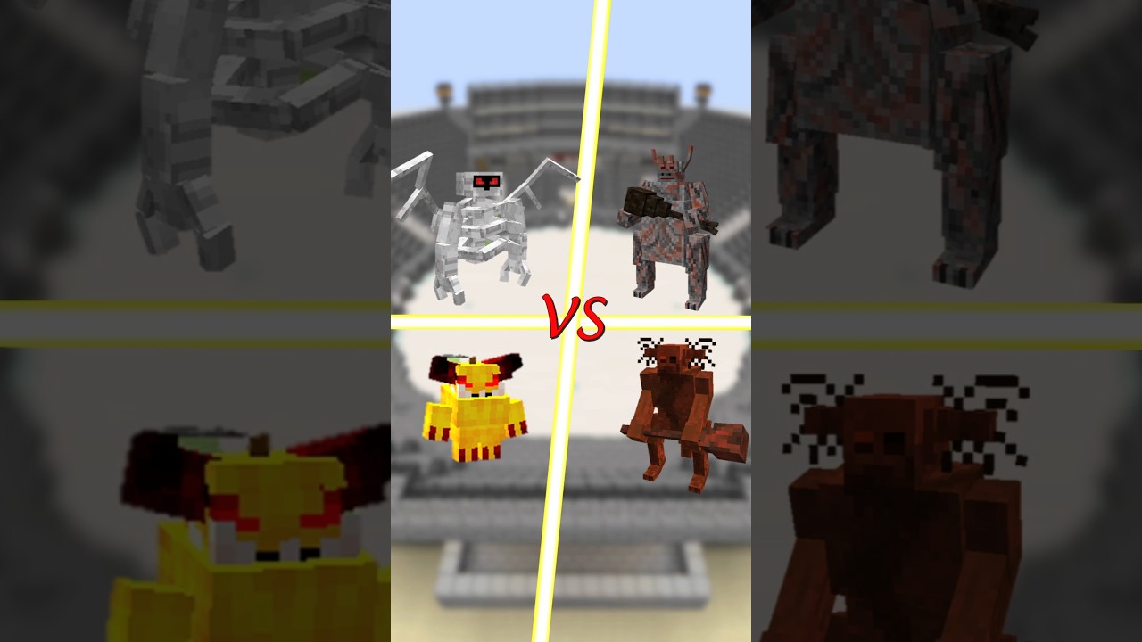 Battle Royale with random mobs! Minecraft Mob Battle! Part7 #shorts #minecraft #マインクラフト