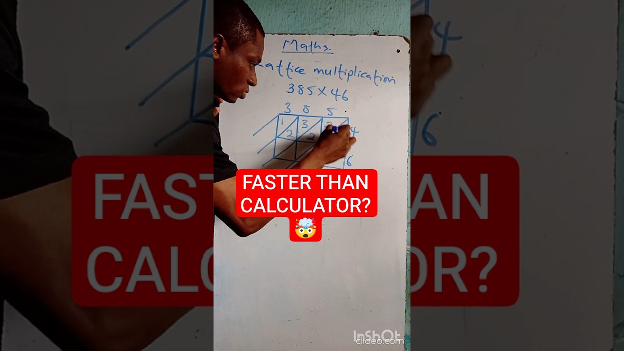 Lattice Multiplication Trick 🤯 | Fast Math Shortcut You Never Learned! #shorts #yandel