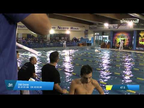 Serie 1 dei 200 Dorso  Assoluti Maschi Agonisti - Meeting di Halloween 10Trofeo citta' di Rosa'