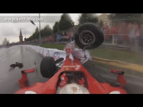 Embarrassing Ferrari F1 Crash onboard view