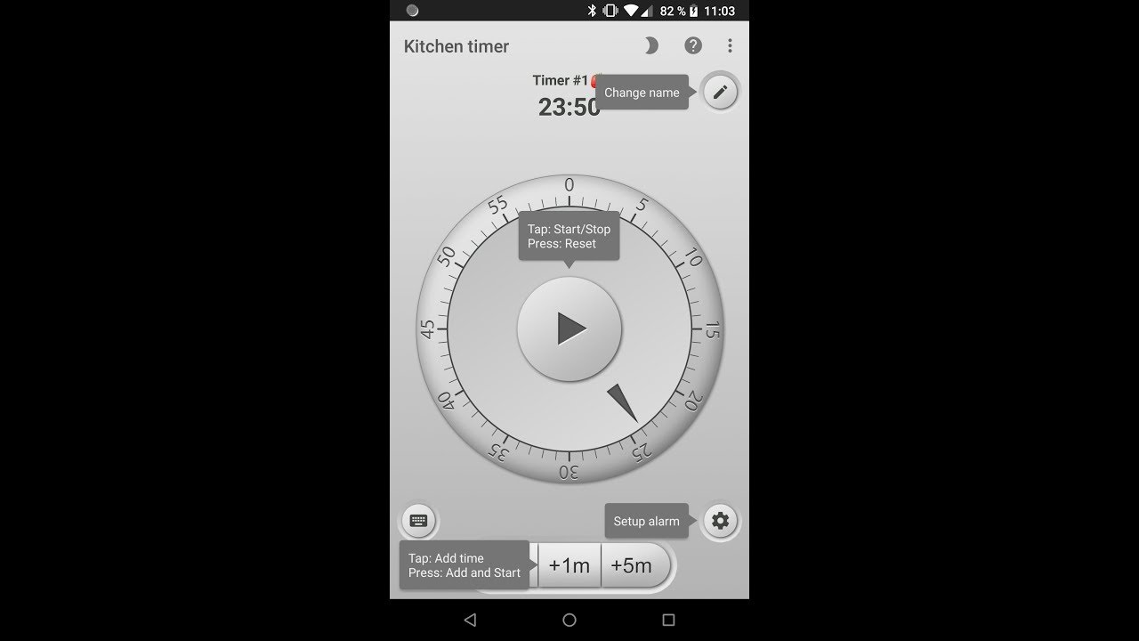 Kitchen timer Android app