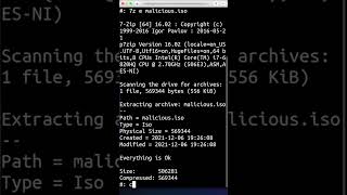 Malware Minute - Extracting ISO Malware with 7z