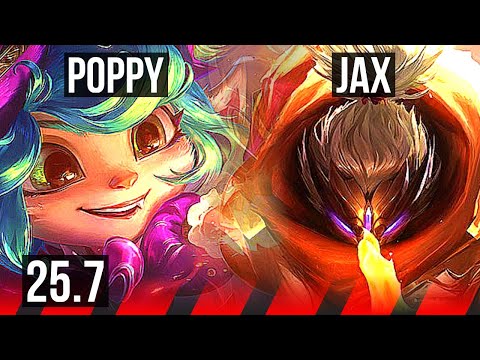 POPPY vs JAX (TOP) | 9/0/11, 8 solo kills, Legendary, 600+ games | EUW Diamond | 25.7