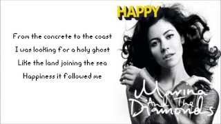 Marina and the Diamonds - Happy Acoustic (Lyrics)