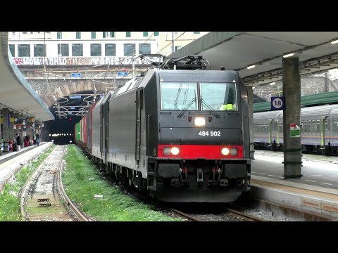 E484 + E484 con tc in transito a Genova Piazza Principe