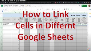 How to Link Cells in Different Google Sheets