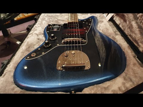 Fender American Pro II Jazzmaster Dark Night 2021 USA LH Lefty Left Handed Guitar - Up Close Video