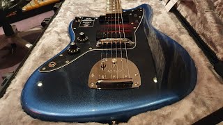 Video thumbnail for Fender American Pro II Jazzmaster Dark Night 2021 USA LH Lefty Left Handed Guitar - Up Close Video by Essex Recording Studios