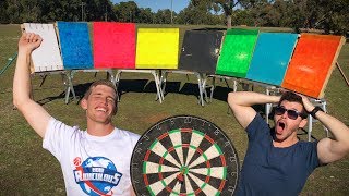 IMPOSSIBLE DARTS BULLSEYE (8 PALLET SKIP!)