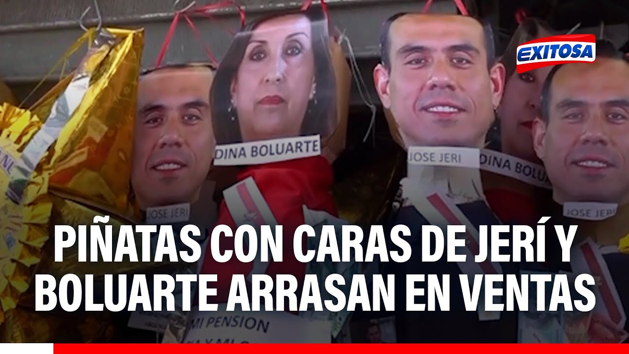 🔴🔵 Año Nuevo 2026: Piñatas con rostros de José Jerí y Dina Boluarte son las más vendidas