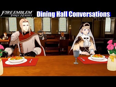 FE3H Mercedes & Jeritza Unique Dining Hall Dialogues - Fire Emblem Three Houses DLC 3