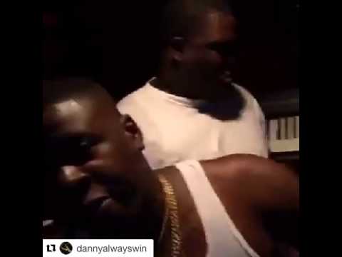 Dannyalwayswin & Blacyoungta in the studio recording lava lamp