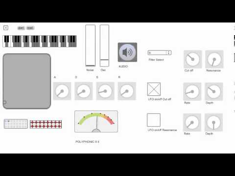Polyphonic Subtractive Synth Max MSP
