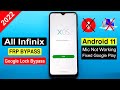 All Infinix Android 11 Frp Bypass Unlock Google Account Lock Latest Security 2022 Without Pc