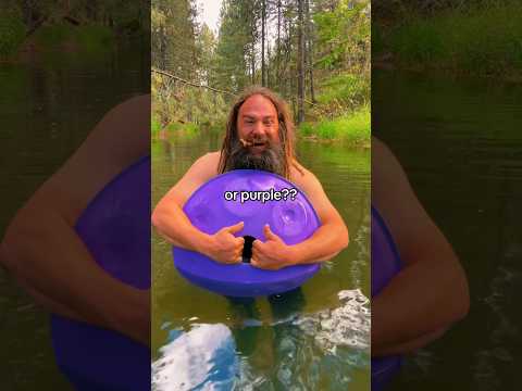 GREEN or PURPLE??? 💚🤷‍♂️💜 #green #purple #handpan #pnw #river #summer #beard @NovaPansHandpans