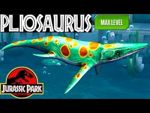 PLIOSAURUS AQUATIC Dinosaur MAX LEVEL 40 Jurassic Park Builder Tournament Fight Battle 201