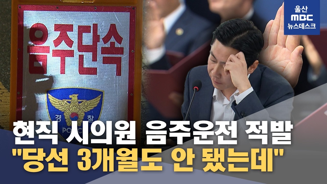 "당선 3개월도 안 됐는데"‥<b>시의원</b> 음주운전 적발