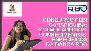 Concurso PEB I de Carapicuíba 2026: 2º Simulado da Banca RBO