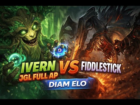 IVERN JGL FULL AP (PTA) VS FIDDLESTICK | Diamond Elo | (No Commentary)