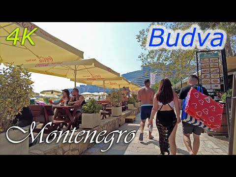 🌞Budva, Montenegro,🌡T+35C°  - 4k, Walking Tour - Travel Guide