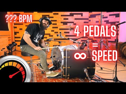 MY BASSDRUM SPEED RECORD - PLAYING 4 PEDALS AT ONCE | 400 BPMS