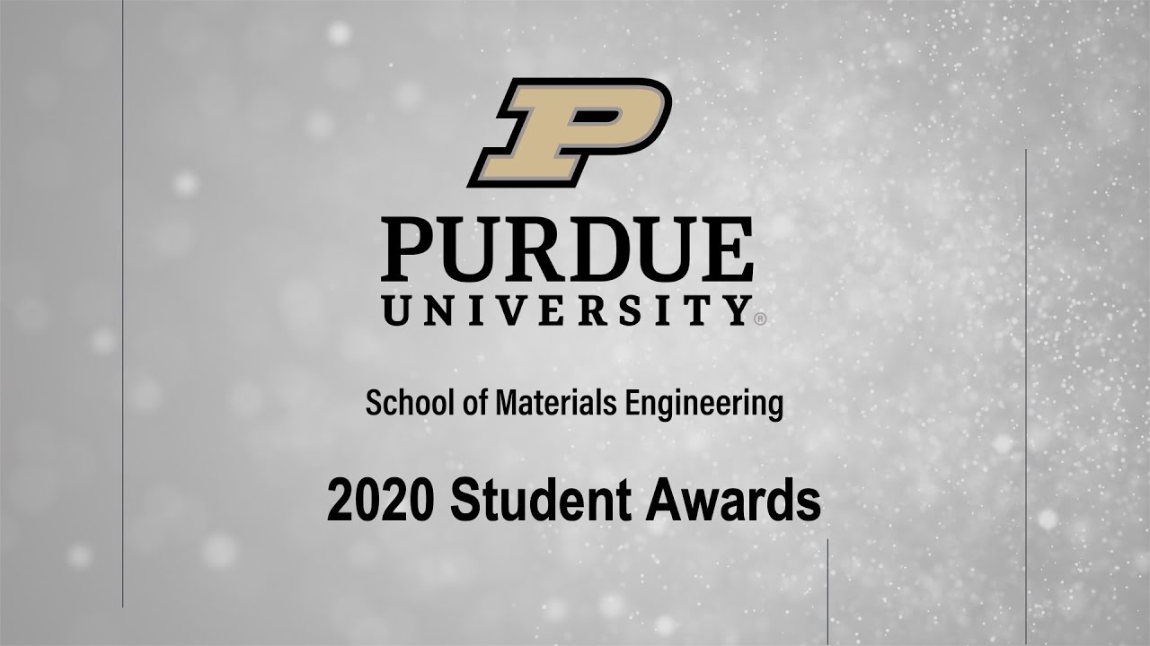 Spring 2020 Awards for the School of Materials Engineering