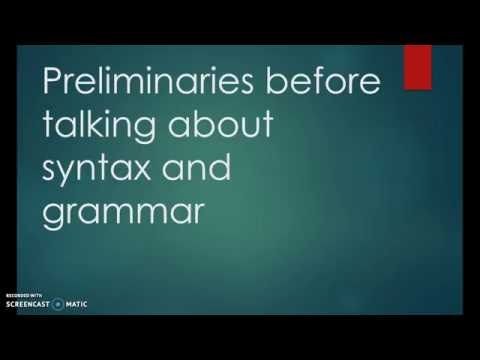 #20 Preliminaries of ASL Syntax